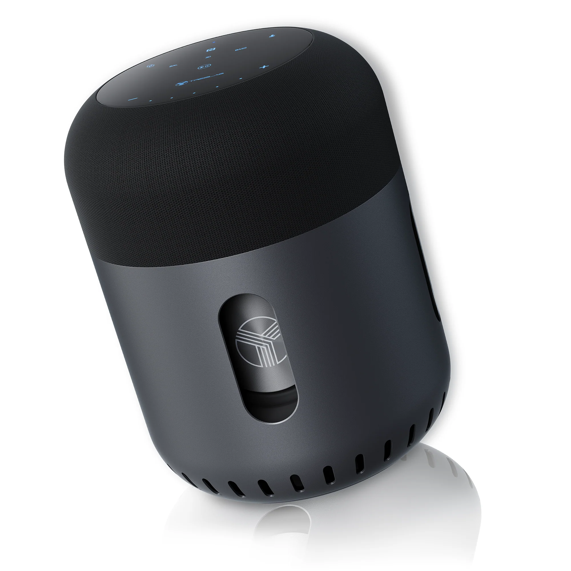 TREBLAB HD-360-Pro Portable Bluetooth Speaker. 360° 90W NFC | 5 drivers + subwoofer. 8 bass radiators. 22H battery. 3 EQ modes. TWS stereo pair. touch panel. AUX. USB-C